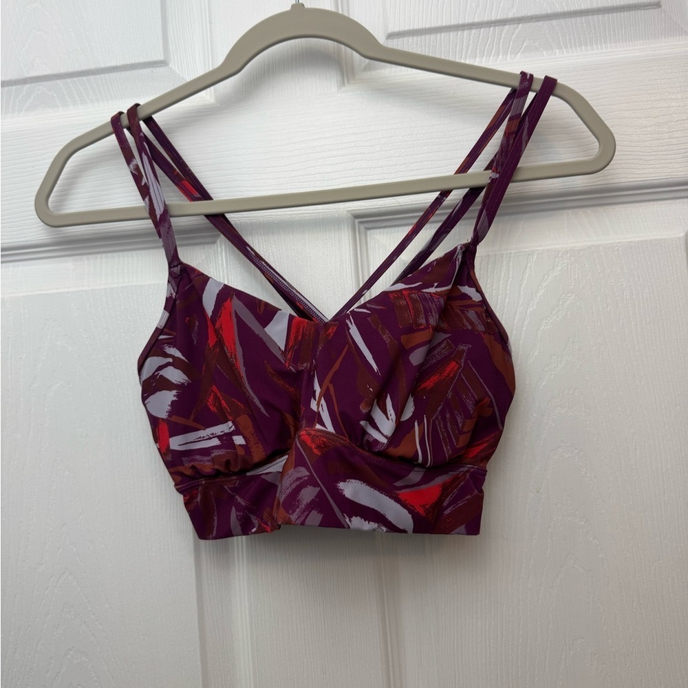 All in Motion Purple and Red Strappy Bralette
